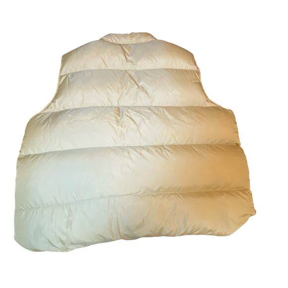 Vintage LL Bean Gold Tan Puffer Vest Snap Goose Down Men XXL Packable Gorpcore - Picture 4 of 16